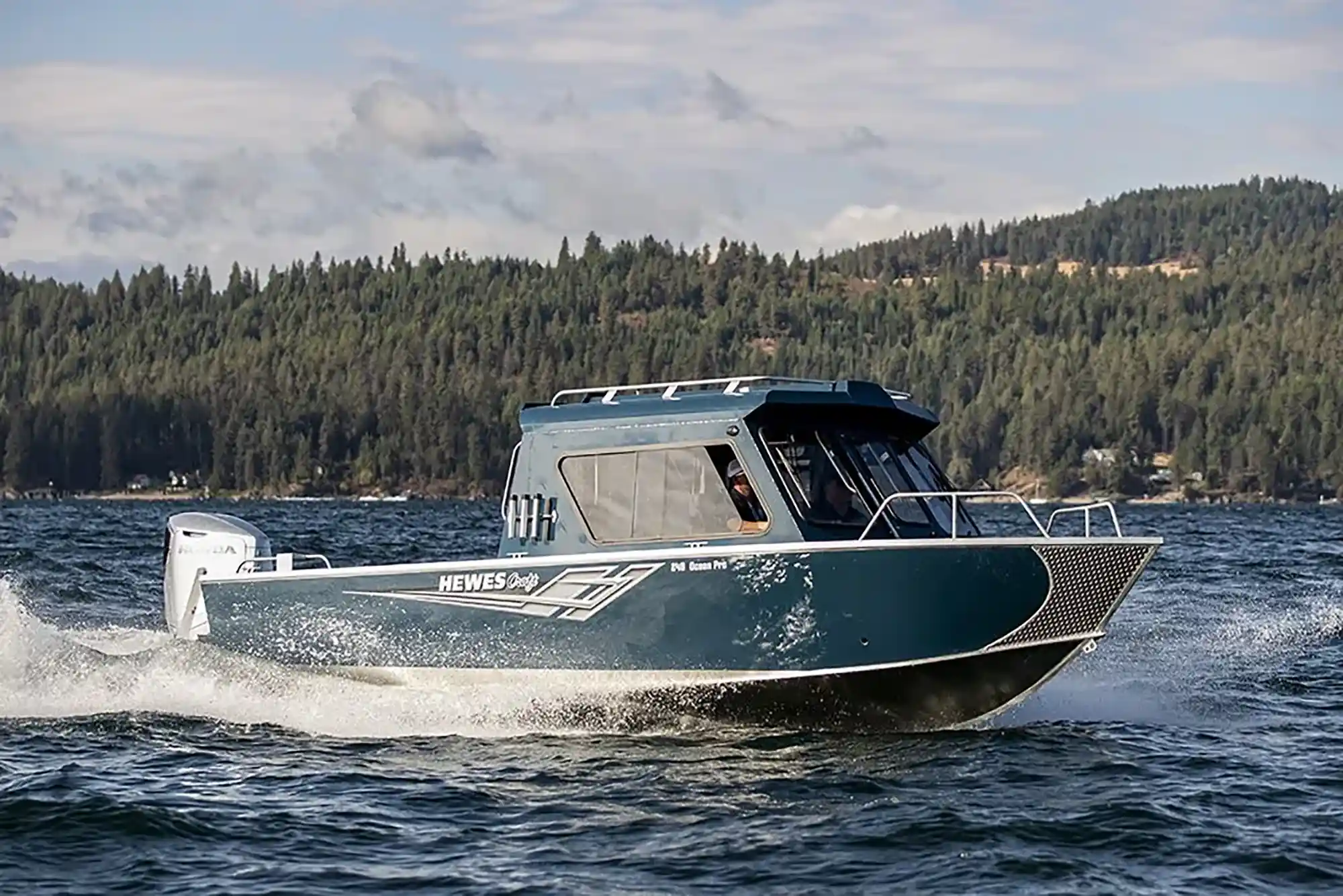 2027 Hewescraft Ocean Pro 220 - Gray / Steel Blue 