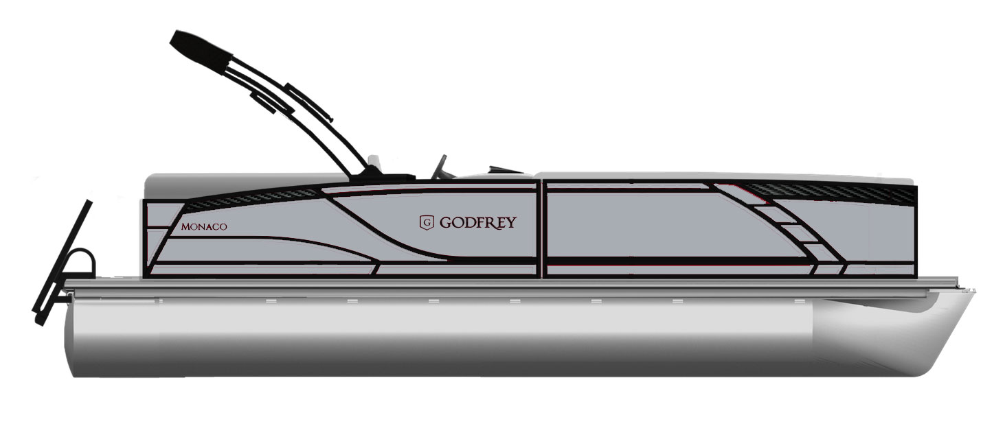 2026 Godfrey MC235SFL Triple Pontoon - Silver/Carbon Fiber