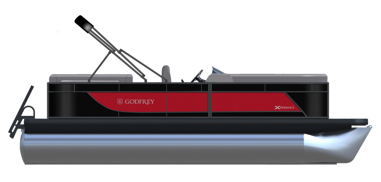 2026 Godfrey EX2086SBX Pontoon Boat - Black/Crimson 2026 Godfrey EX2086SBX Pontoon Boat - Black/Crimson